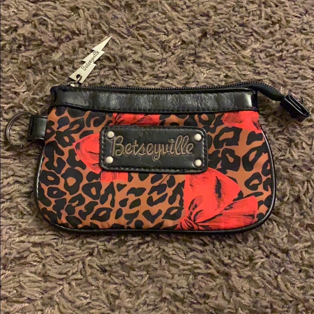Betsey Johnson Leopard ID Coin Purse